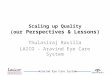 Scaling up Quality (o ur Perspectives & Lessons)