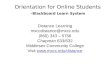 Orientation for Online Students - Blackboard Learn System