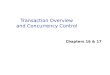 Transaction Overview and Concurrency Control
