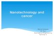 Nanotechnology and cancer