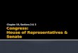 Congress:  House of Representatives & Senate