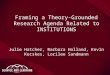 Framing a Theory-Grounded Research Agenda Related to INSTITUTIONS