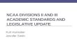 NCAA Divisions II and III Academic Standards and Legislative Update