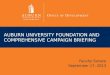 Auburn University Foundation and Comprehensive Campaign Briefing