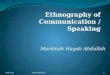 Ethnography of Communication / Speaking