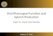 Oral Pharyngeal Function and Speech Production