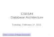 CSE544 Database Architecture