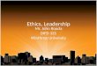 Ethics, Leadership