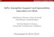 iGPU : Exception Support and Speculative Execution on  GPUs