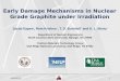 Early Damage Mechanisms in Nuclear Grade Graphite under Irradiation