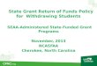 State Grant Return of Funds Policy for Withdrawing Students