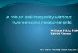 A robust Bell inequality without two-outcome measurements