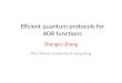 Effcient  quantum protocols for XOR functions