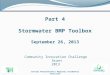 Part 4 Stormwater  BMP  Toolbox September 26, 2013