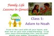 Family Life Lessons in Genesis