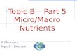 Topic B – Part 5 Micro/Macro Nutrients