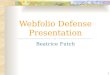 Webfolio Defense Presentation
