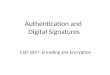 Digital  Signatures and Authentication
