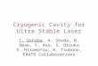 Cryogenic Cavity for Ultra  S table  L aser