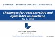 Challenges for ProcControlAPI  and  DyninstAPI  on  BlueGene May 3, 2011