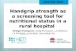 Handgrip strength as a screening tool for nutritional status in a rural hospital
