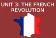UNIT 3: THE FRENCH REVOLUTION