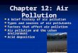 Chapter 12: Air Pollution