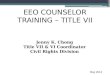 EEO COUNSELOR TRAINING – TITLE VII