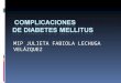 COMPLICACIONES  DE DIABETES MELLITUS
