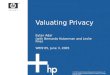 Valuating Privacy
