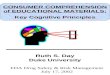 CONSUMER COMPREHENSION of EDUCATIONAL MATERIALS: Key Cognitive Principles