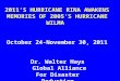 2011’S HURRICANE RINA AWAKENS MEMORIES OF 2005’S HURRICANE WILMA  October 24-November 30, 2011