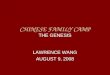 CHINESE FAMILY CAMP THE GENESIS