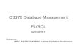 CS178 Database Management PL/SQL