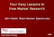 Four Easy Lessons in  Free Market Research