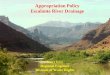 Appropriation Policy Escalante River Drainage