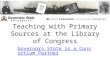 Teaching with Primary Sources at the Library of Congress