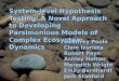 System-level Hypothesis Testing: A Novel Approach to Developing Parsimonious Models of Complex Ecosystem Dynamics