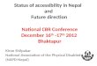 Status of accessibility in Nepal  and F uture  direction