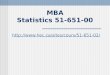 MBA Statistics 51-651-00
