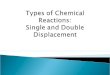 Types of Chemical Reactions: Single and Double Displacement