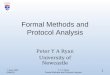 Formal Methods and Protocol Analysis