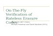 On-The-Fly Verification of Rateless Erasure Codes