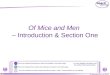 Of Mice and Men  –  Introduction & Section One