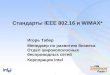 Стандарты  IEEE 802.16  и  WiMAX*