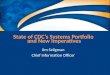 State of CDC’s Systems Portfolio  and New Imperatives