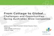 From Cottage to Global…  Challenges and Opportunities facing Australian Wine Companies