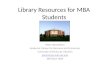 Library Resources for MBA Students