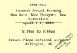 Seventh  Annual Meeting New Data, New Thoughts, New Directions April 5-6, 2013 5:30pm  to 9:00pm Crowne  Plaza National Airport Arlington, VA