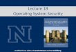 Lecture 18 Operating System  Security
